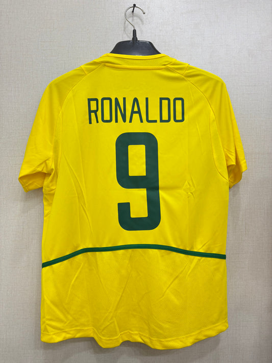 BRAZIL RONALDO 9 FIFA 2002 HOME ORIGINAL SHIRT