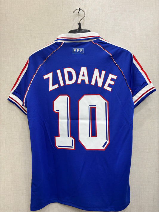 FRANCE ZIDANE 10 1998 FIFA CUP HOME ORIGINAL SHIRT