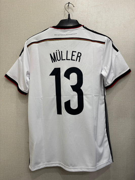 GERMANY HOME THOMAS MULLER 13 FIFA WORLD CUP 2014 ORIGINAL SHIRT