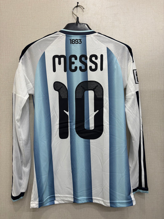 MESSI 10 ARGENTINA HOME FIFA CUP FULL SLEEVE JERSEY(EMBROIDED LOGO)