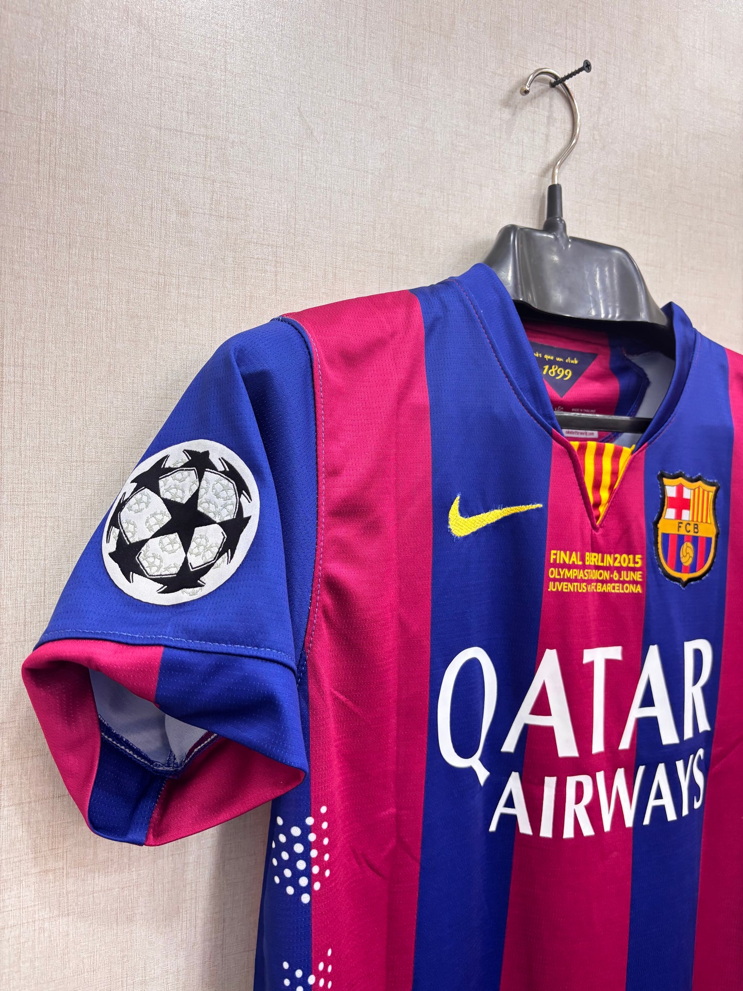 BARCA 2015 FINAL HALF SLEEVE SHIRT EMBROIDED LOGO