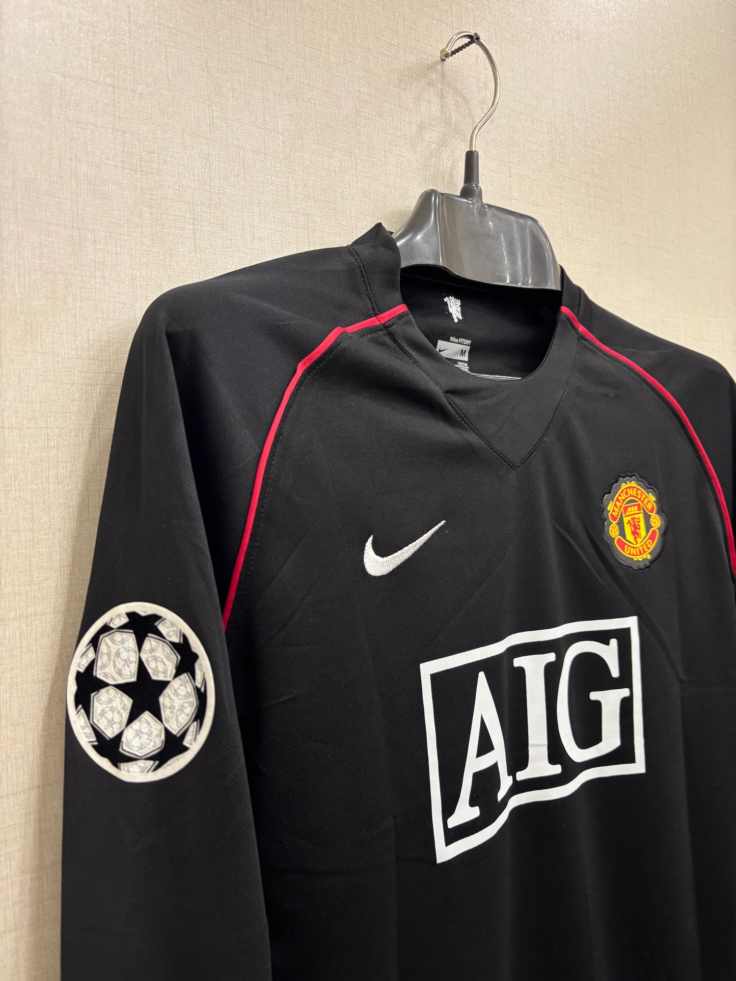 RONALDO 7 MANCHESTER UNITED BLACK SHIRT 2007/08