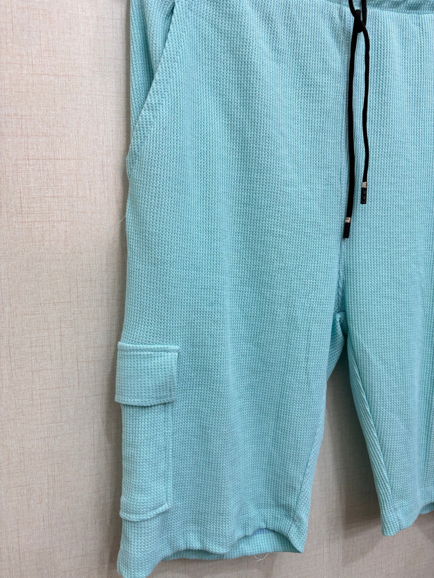COTTON WAFFLE SHORTS 2 QUARTER