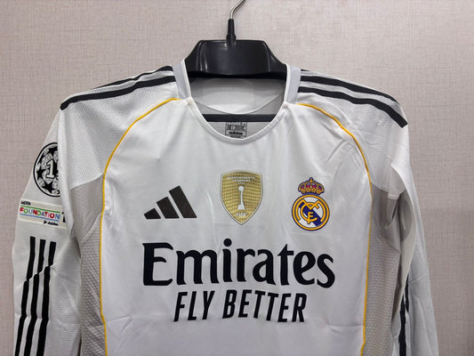 REAL MADRID HOME FULL SLEEVE SHIRT(PLAYER VERSION LOGO)
