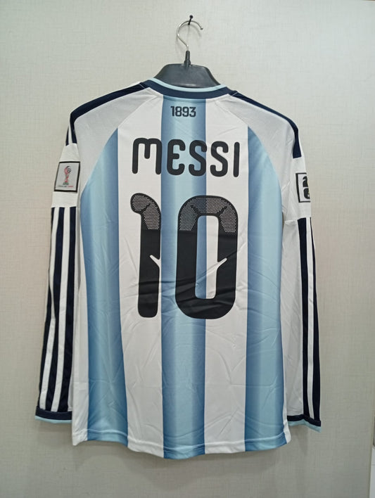 MESSI 10 ARGENTINA HOME FIFA CUP FULL SLEEVE JERSEY(EMBROIDED LOGO)
