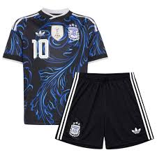 MESSI 10 ARGENTINA AWAY FIFA CUP KIDS KIT (EMBROIDED LOGO)