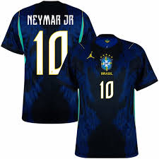 NEYMAR JR BRAZIL AWAY FIFA CUP JERSEY (EMBROIDED LOGO)