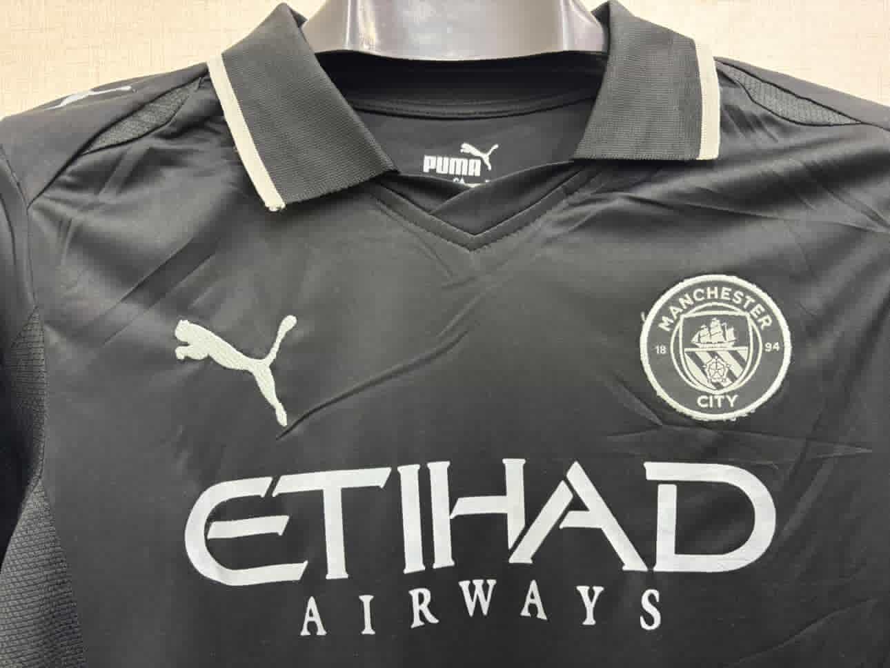 MANCHESTER CITY AWAY SHIRT(EMBROIDED LOGO)