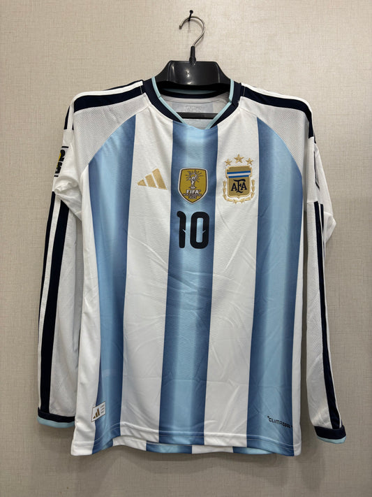 MESSI 10 ARGENTINA HOME FIFA CUP FULL SLEEVE JERSEY(EMBROIDED LOGO)