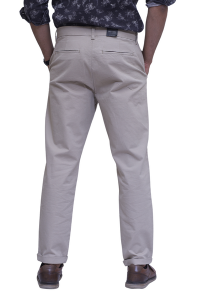 CHINO PANTS WITH TURN-UP_STONE