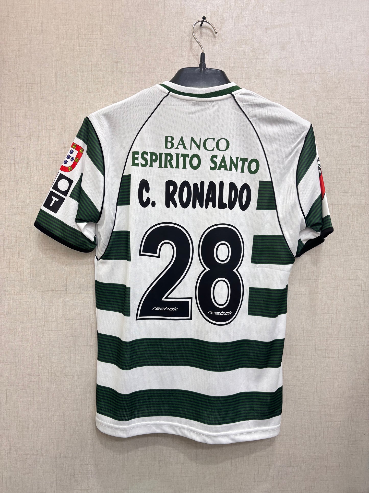 C RONALDO SPORTING 2001/03 SHIRT (embroided logo)