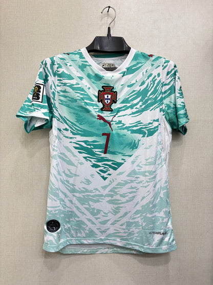 RONALDO 7 PORTUGAL AWAY FIFA CUP JERSEY (EMBROIDED LOGO)