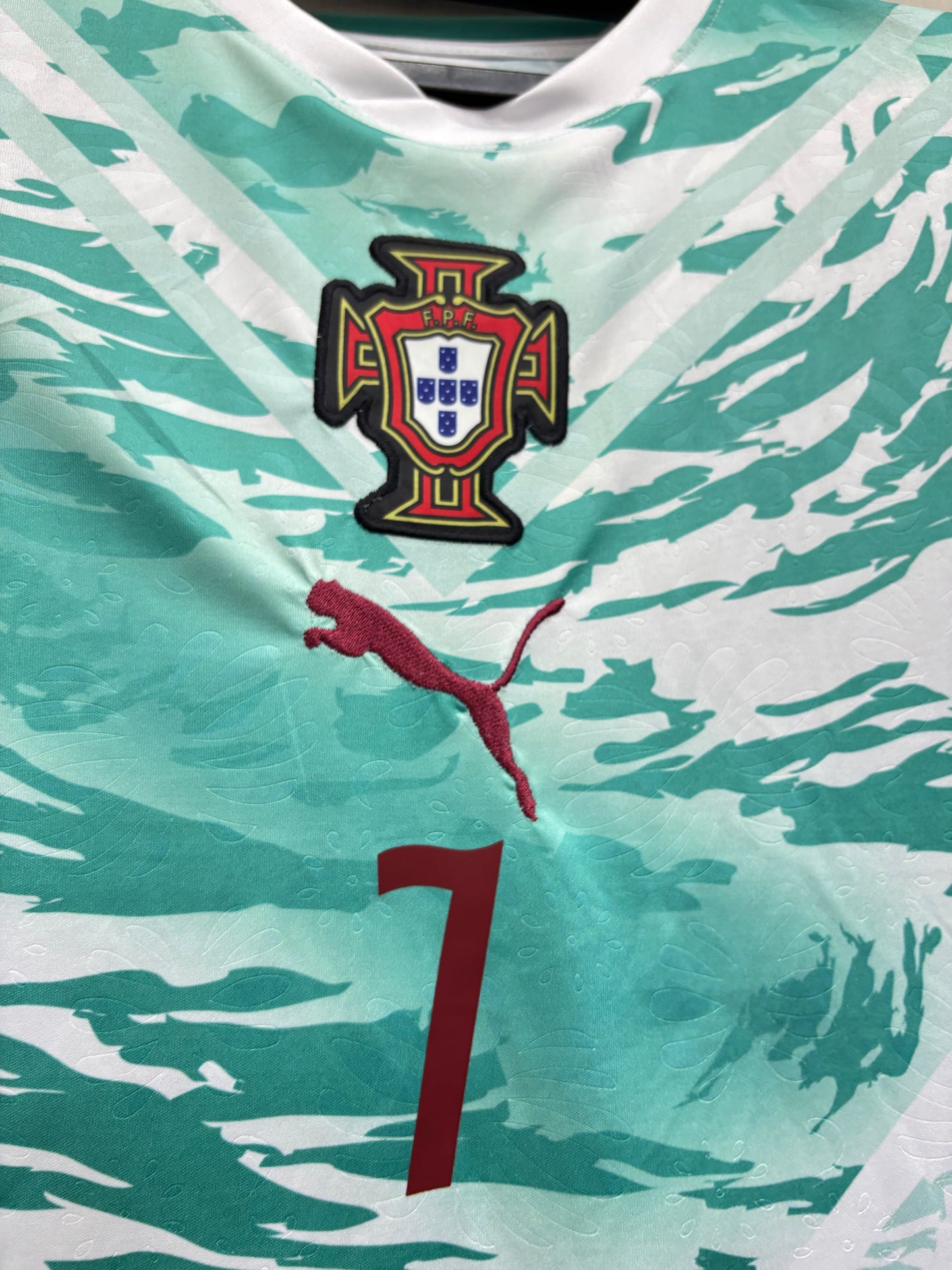 RONALDO 7 PORTUGAL AWAY FIFA CUP JERSEY (EMBROIDED LOGO)