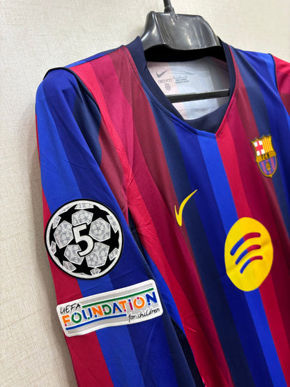 BARCELONA HOME SHIRT 26/27  SHIRT (TPU LOGOS)