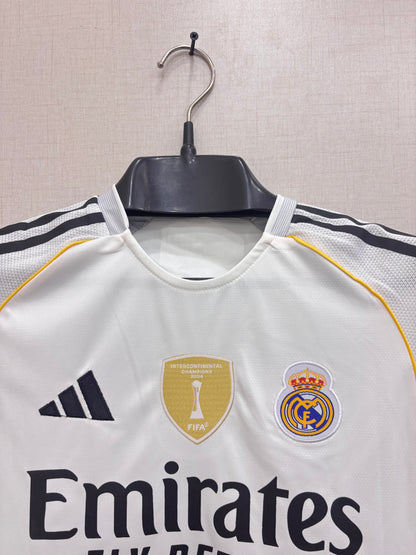Real Madrid Home half sleeve  Shirt 25/26(EMBROIDED LOGO)