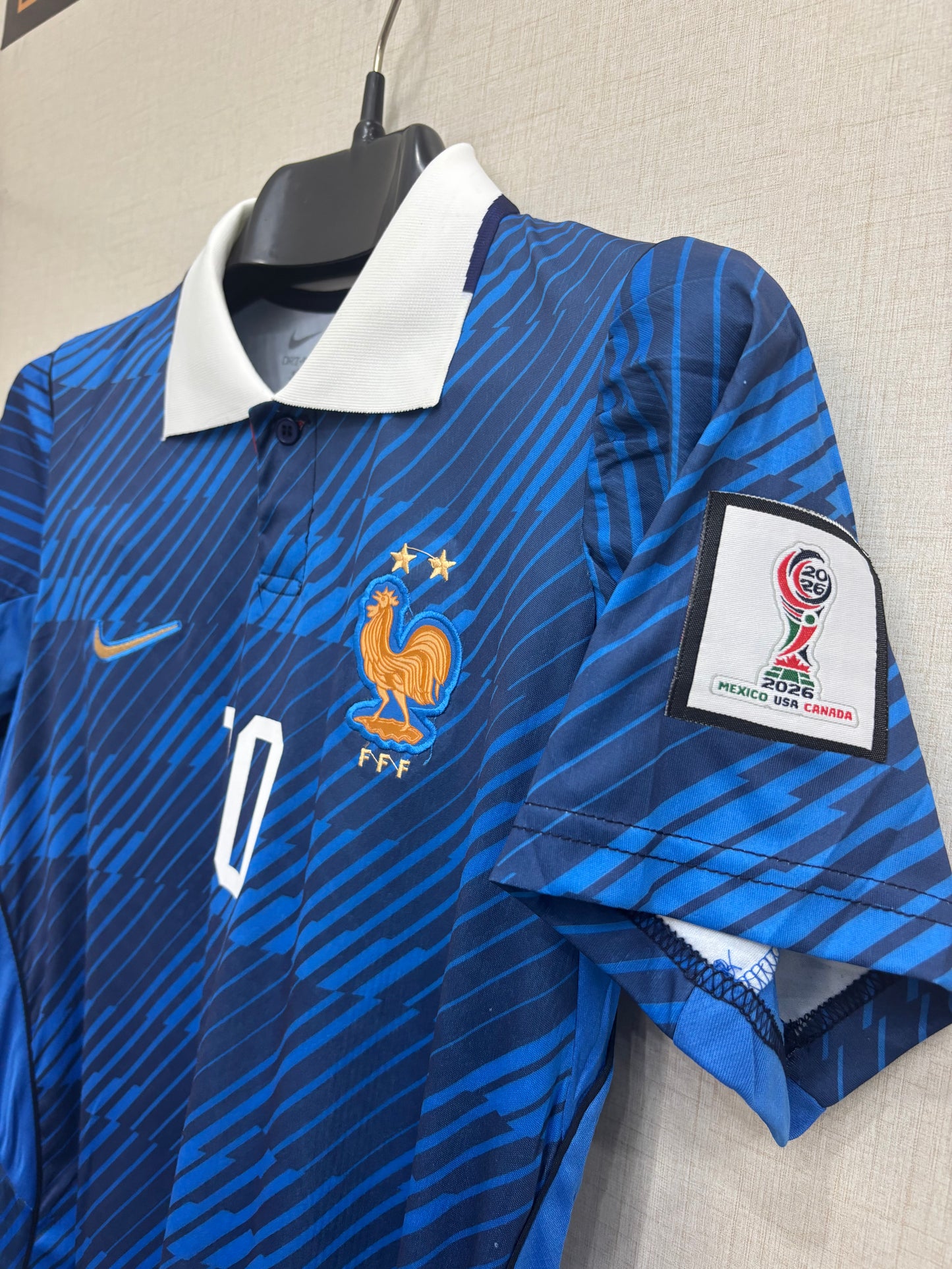 MBAPPE 10 FRANCE HOME FIFA CUP JERSEY (EMBROIDED LOGO)
