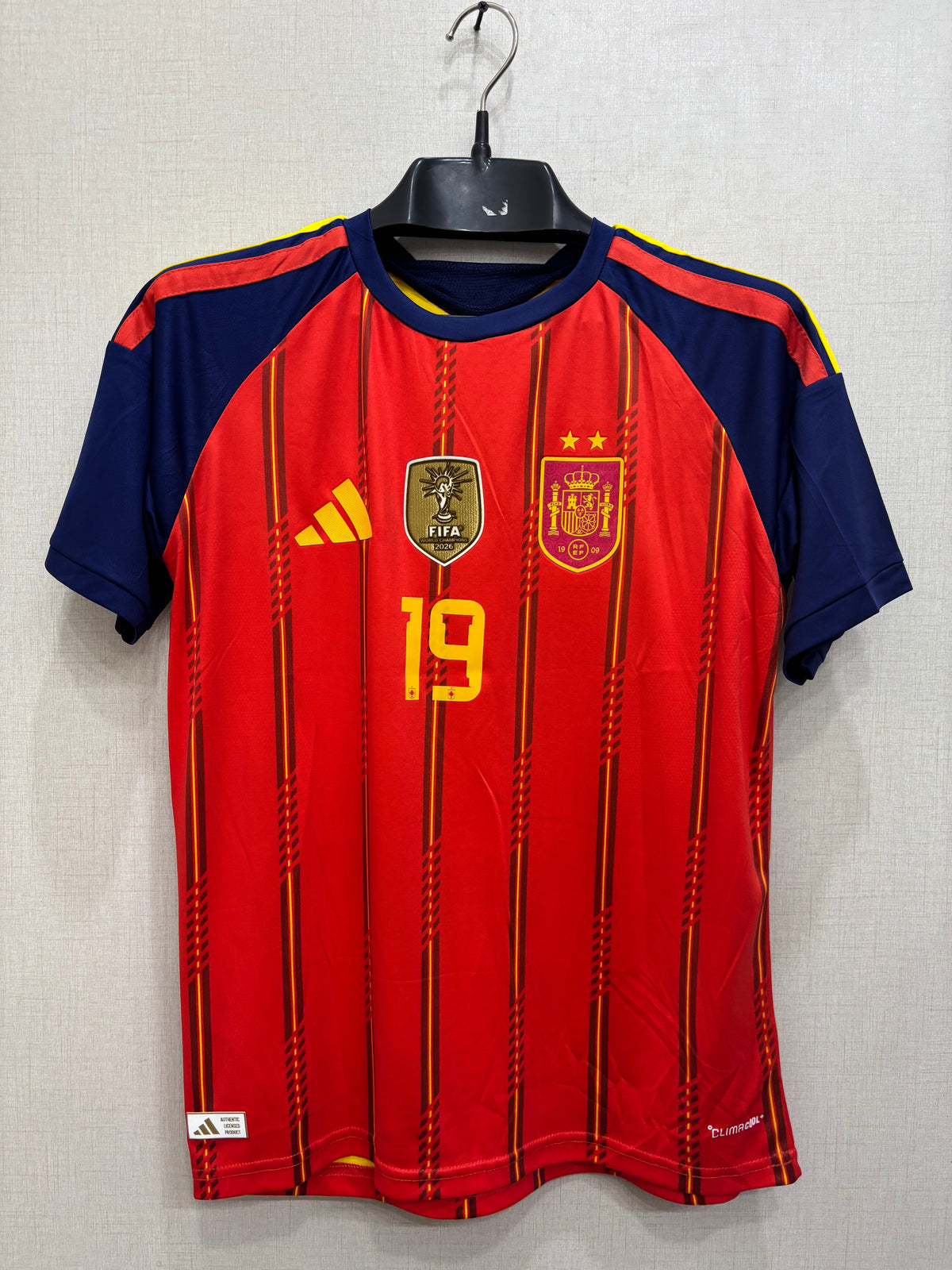 SPAIN HOME FIFA WORLD CUP WINNER JERSEY (3D LOGO)