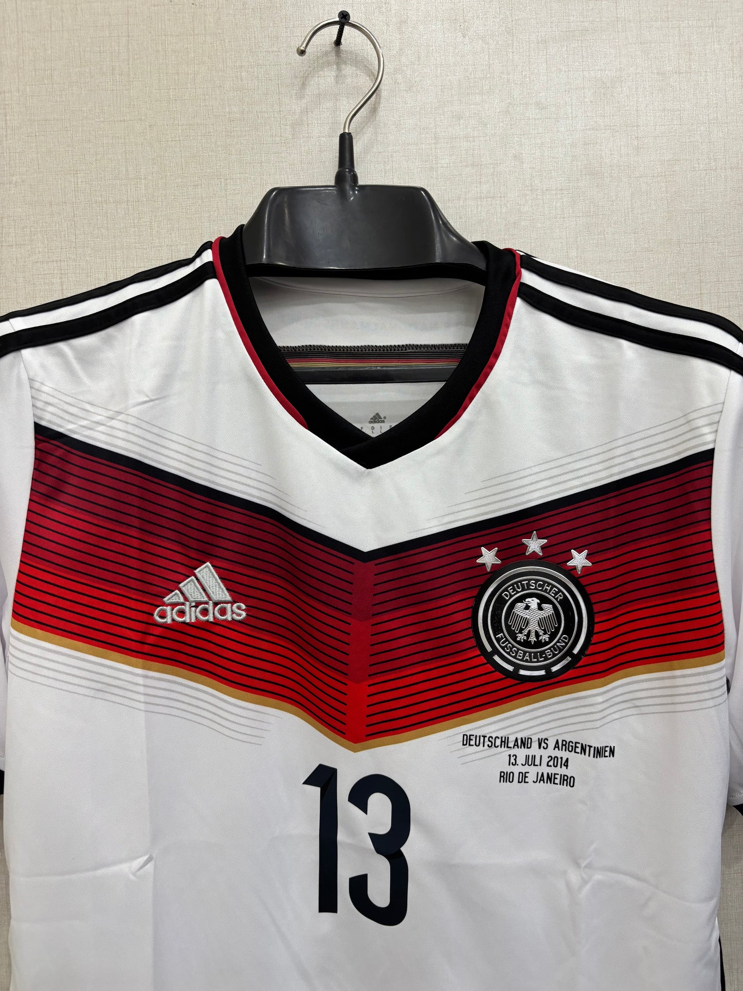 GERMANY HOME THOMAS MULLER 13 FIFA WORLD CUP 2014 ORIGINAL SHIRT