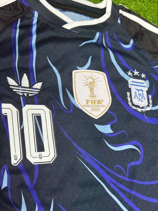 MESSI 10 ARGENTINA AWAY FIFA CUP  KIDS KIT (EMBROIDED LOGO)