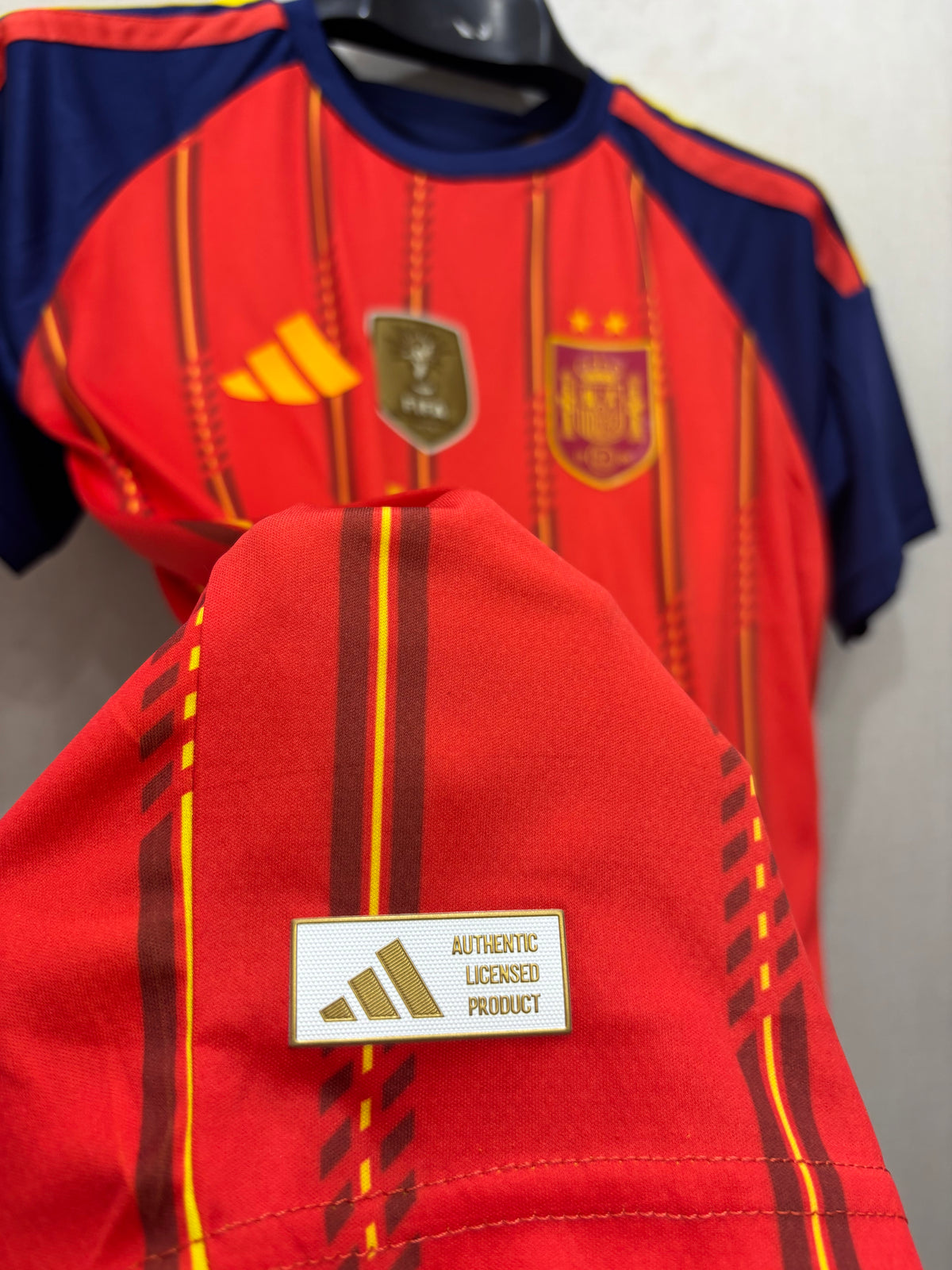 SPAIN HOME FIFA WORLD CUP WINNER JERSEY (3D LOGO)