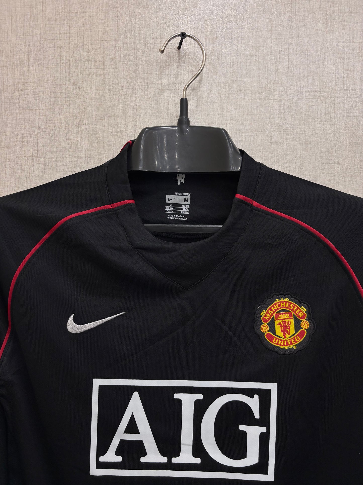 RONALDO 7 MANCHESTER UNITED BLACK SHIRT 2007/08