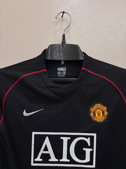 RONALDO 7 MANCHESTER UNITED BLACK SHIRT 2007/08