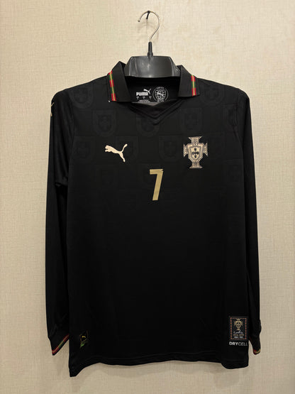 RONALDO 7 PORTUGAL BLACK JERSEY (ALL PLAYER VERSION LOGO)