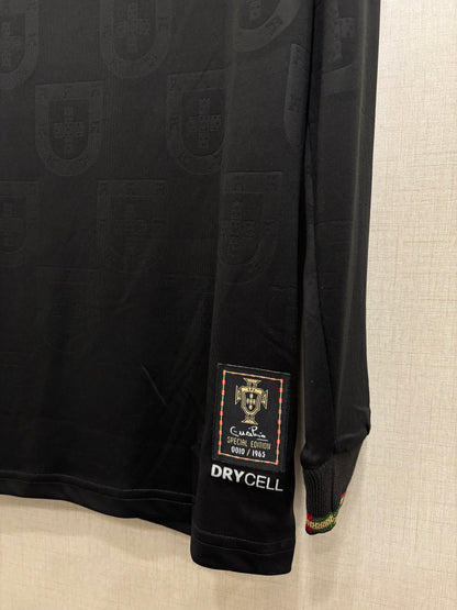 RONALDO 7 PORTUGAL BLACK JERSEY (ALL PLAYER VERSION LOGO)