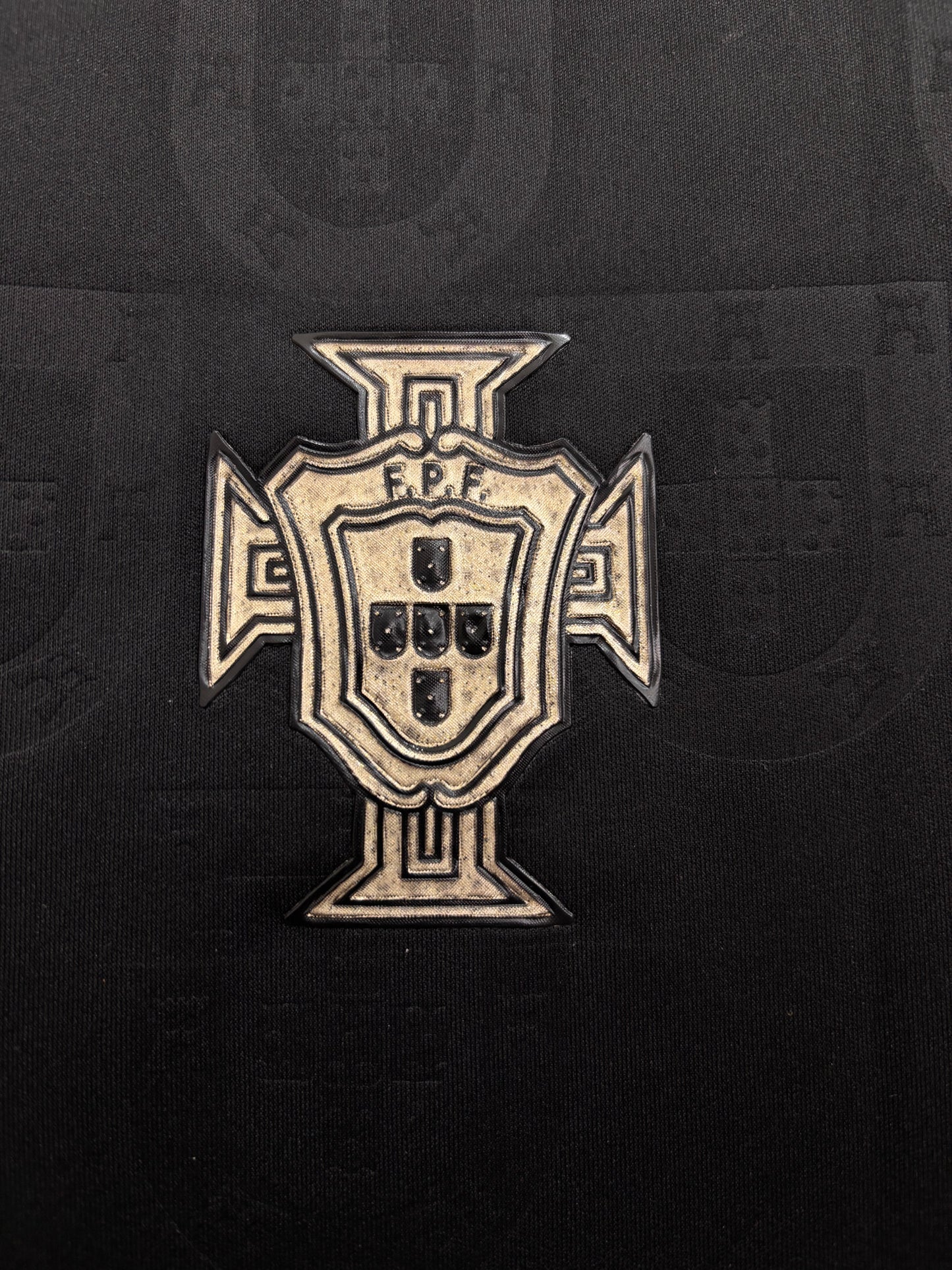 RONALDO 7 PORTUGAL BLACK JERSEY (ALL PLAYER VERSION LOGO)