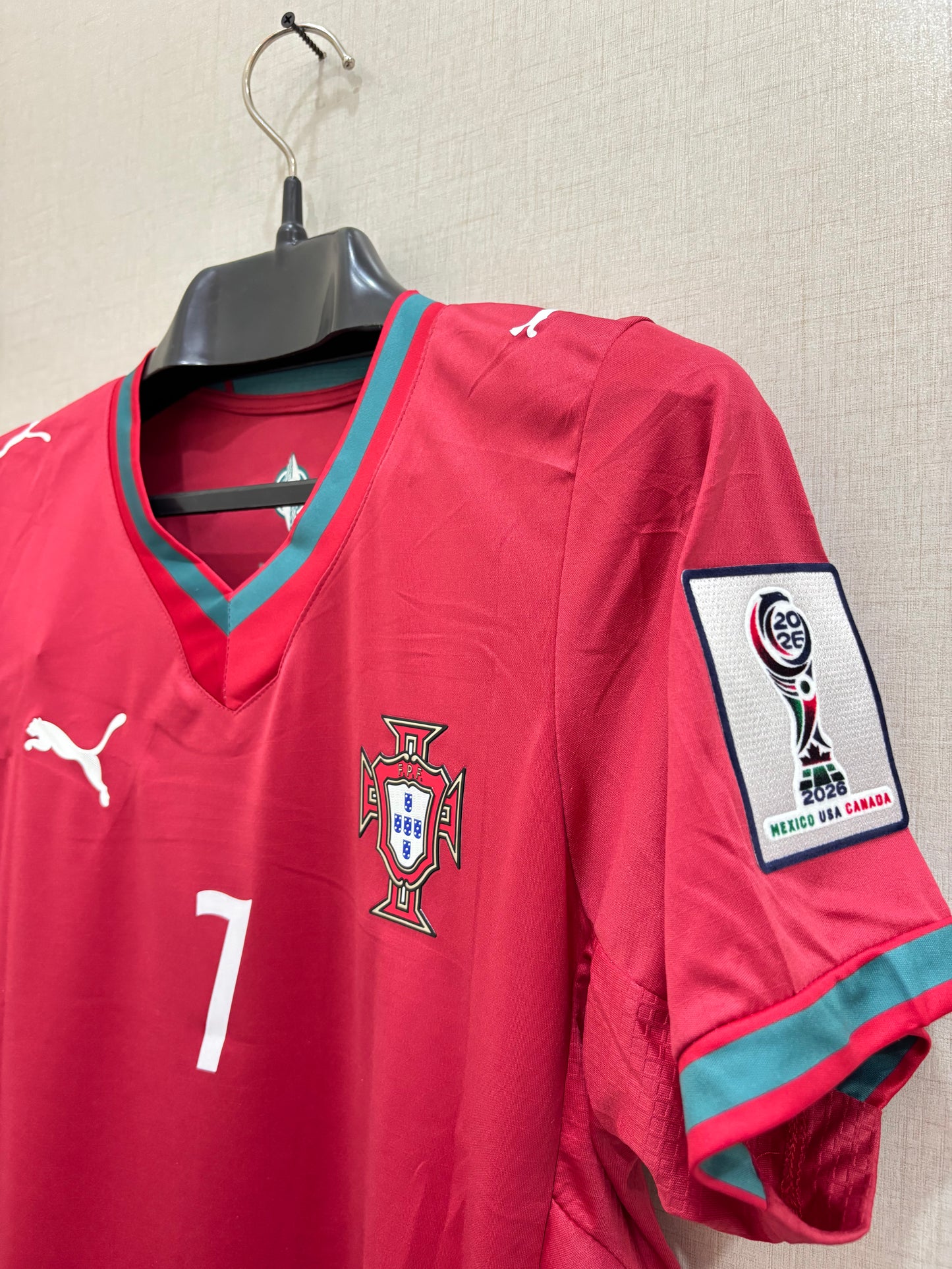 Portugal Home Fifa World Cup 2026 Shirt ( TPU LOGOS)
