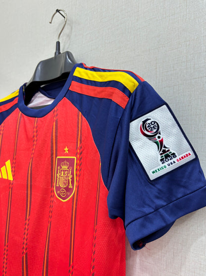 SPAIN HOME FIFA CUP PLAYER VERSION LOGO JERSEY 2026