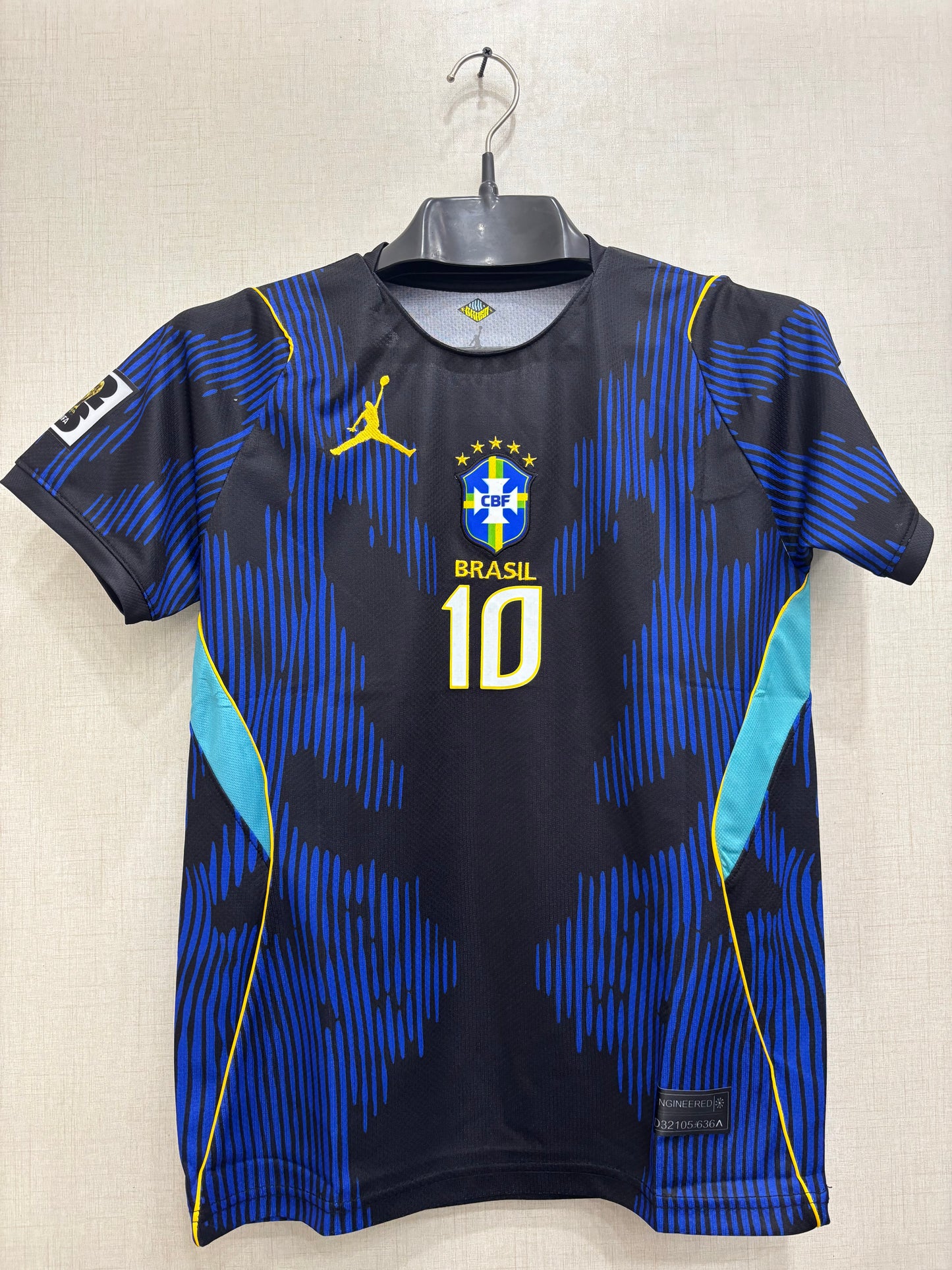 NEYMAR JR BRAZIL AWAY FIFA CUP JERSEY (EMBROIDED LOGO)