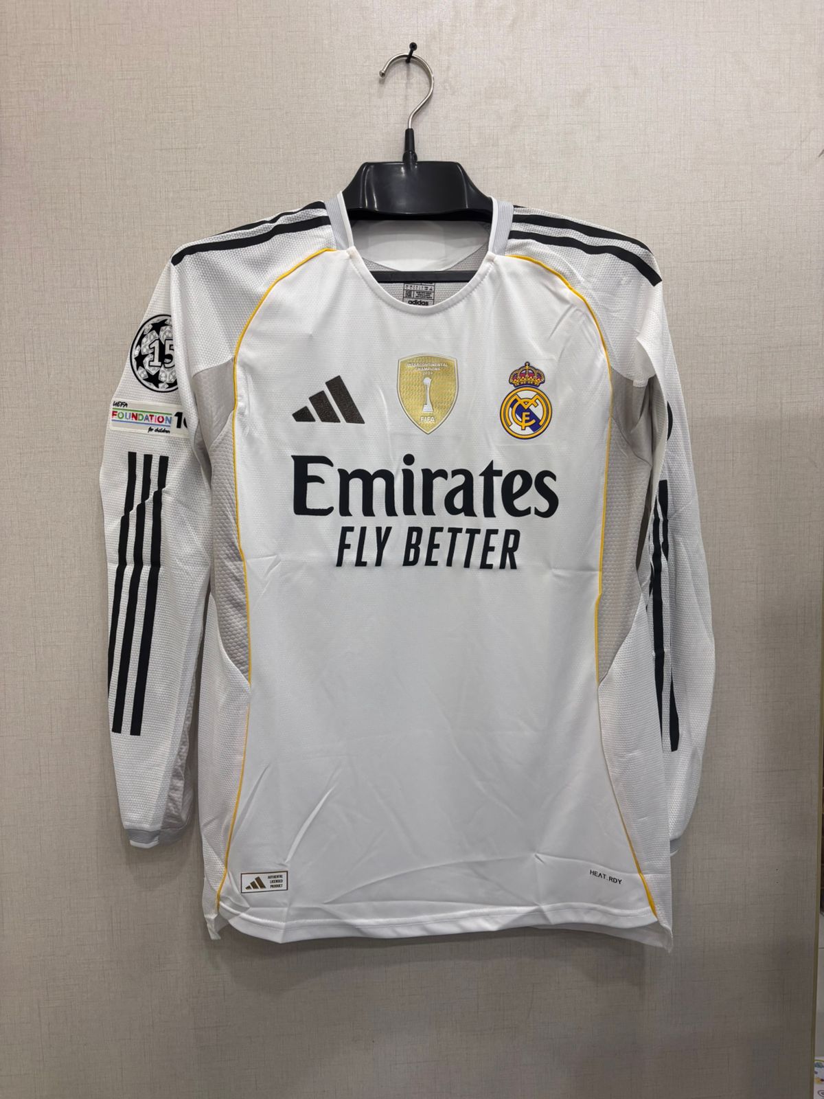 REAL MADRID HOME FULL SLEEVE SHIRT(PLAYER VERSION LOGO)