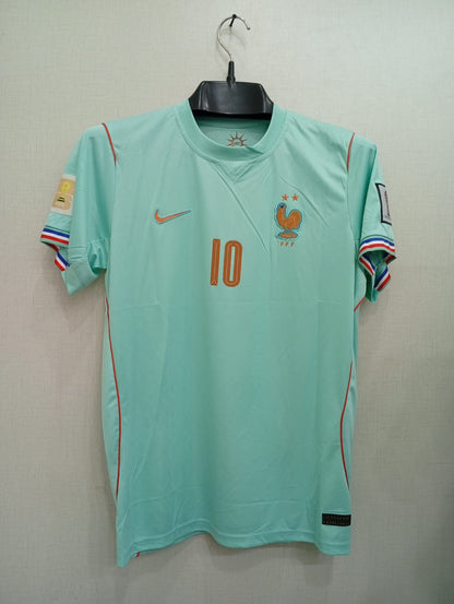 MBAPPE 10 FRANCE AWAY FIFA CUP JERSEY (EMBROIDED LOGO)