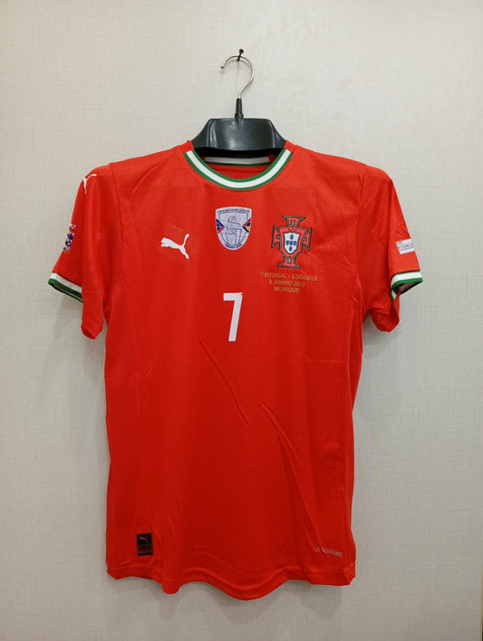 RONALDO 7 PORTUGAL HOME JERSEY   ( PALYER VERSION LOGOS)