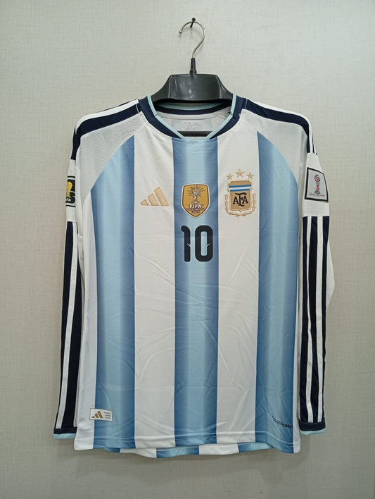 MESSI 10 ARGENTINA HOME FIFA CUP FULL SLEEVE JERSEY(EMBROIDED LOGO)