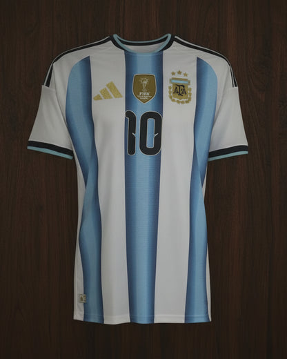 ARGENTINA HOME FIFA CUP HALF SLEEVE JERSEY(ORIGINAL 3D LOGO)