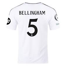 BELLINGHAM 5 REAL MADRID HOME 24/25 JERSEY(EMBROIDED LOGO)