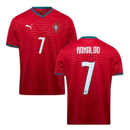 RONALDO 7 PORTUGAL HOME FIFA CUP KIT (EMBROIDED LOGO)