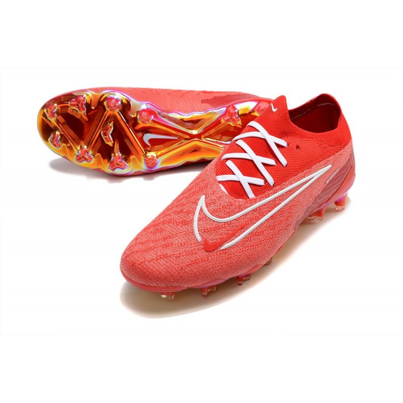 Nike Phantom GX Elite Gripknit FG Rouge Blanc