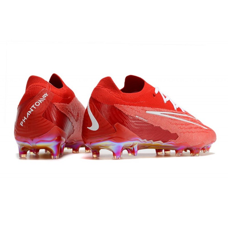 Nike Phantom GX Elite Gripknit FG Rouge Blanc