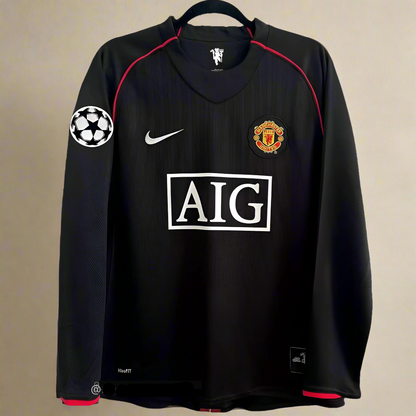 RONALDO 7 MANCHESTER UNITED BLACK SHIRT 2007/08