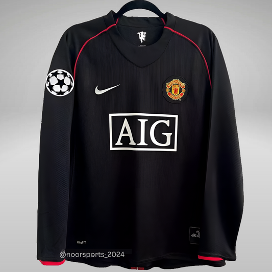 RONALDO 7 MANCHESTER UNITED BLACK SHIRT 2007/08